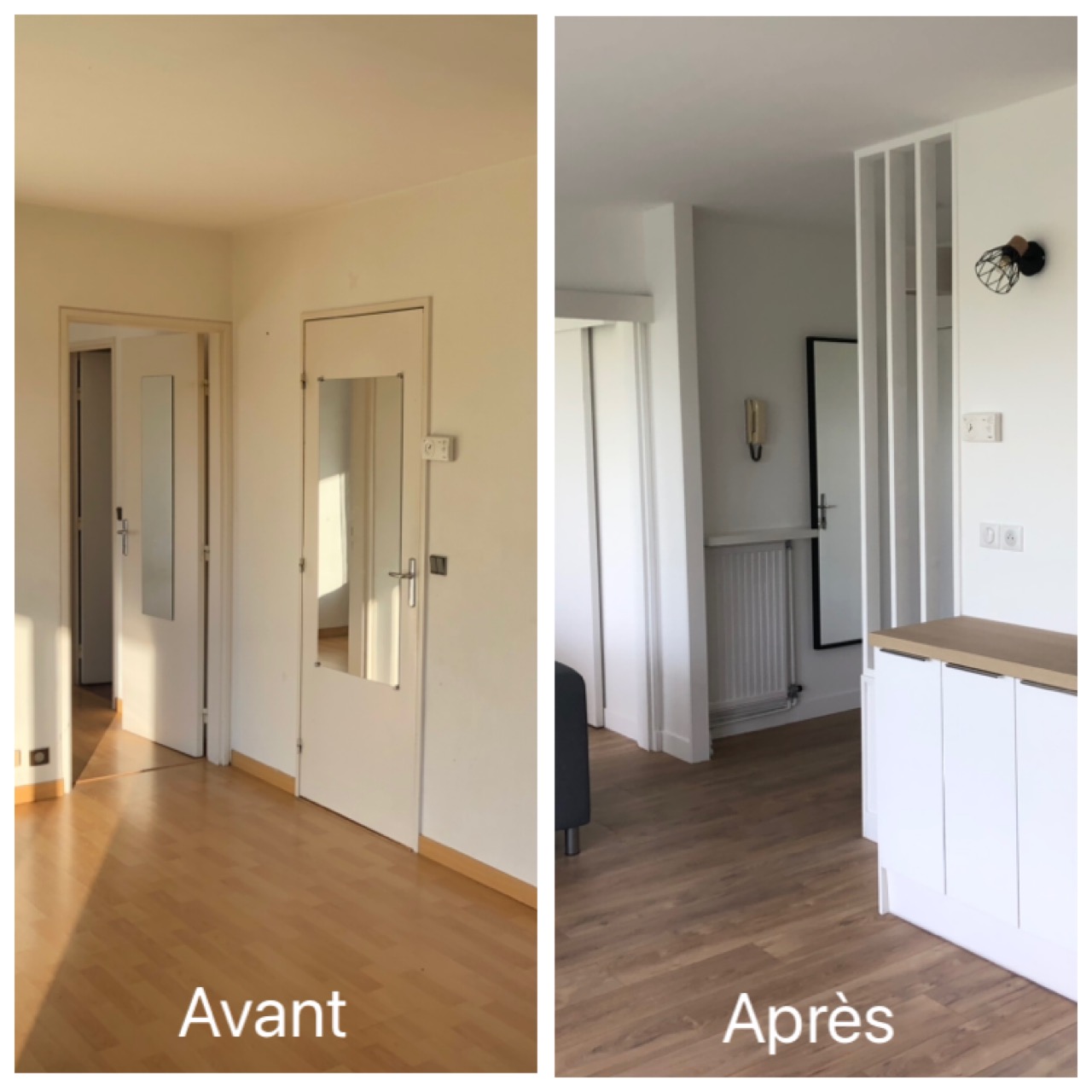 Appartement T2 — avant/après
